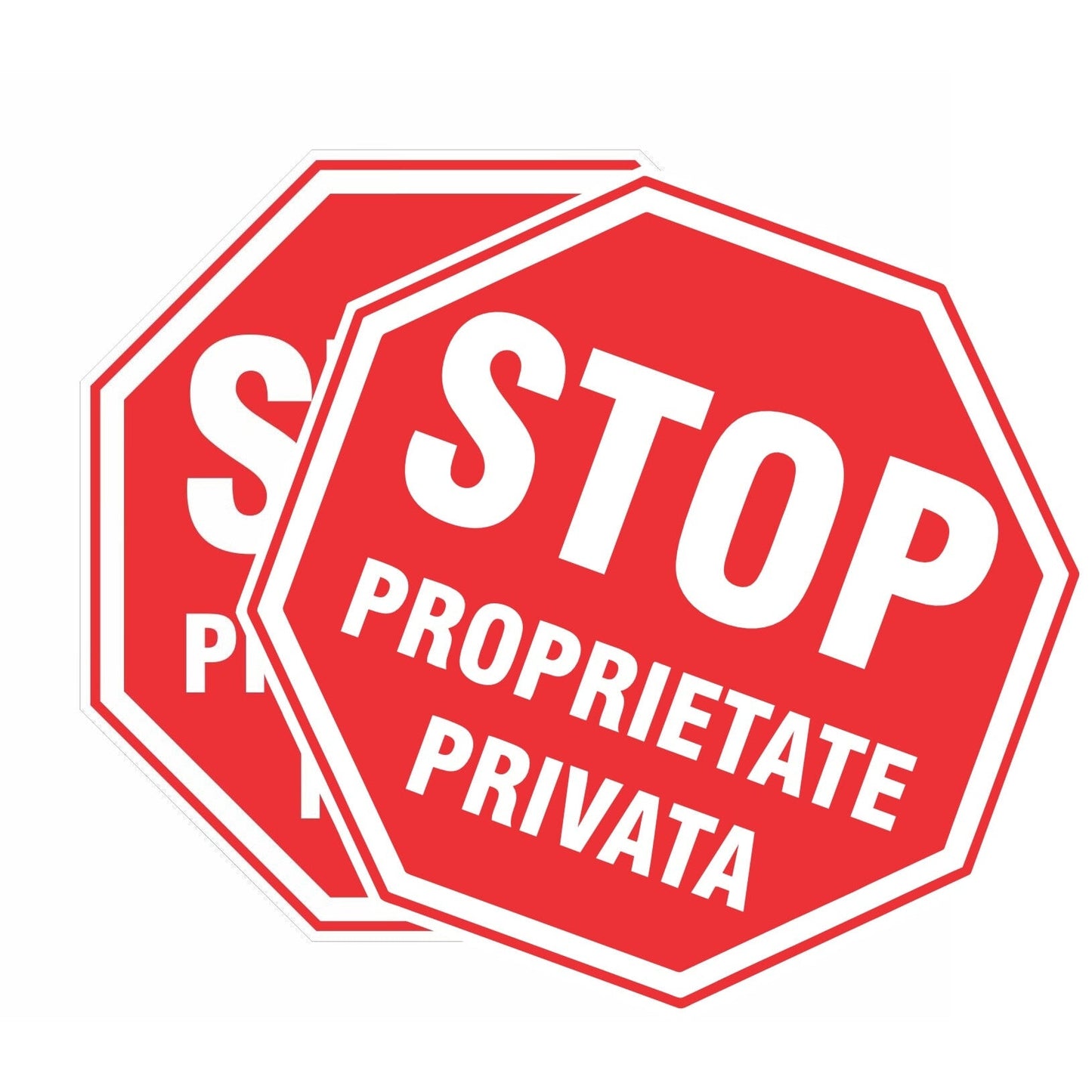 Set 2 indicatoare avertizare STOP — 30×30 cm