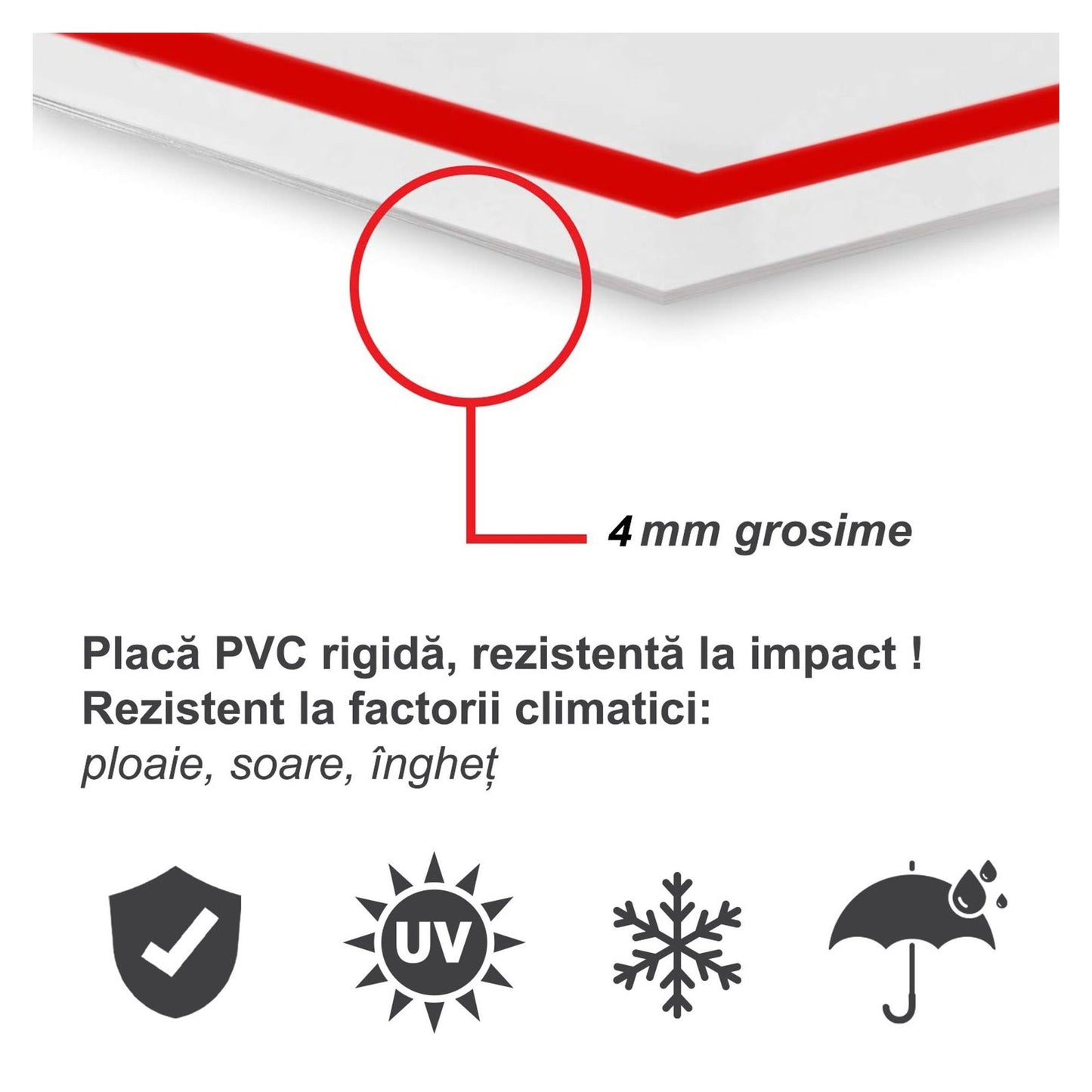 Indicator Înălțime maximă admisă 2,70 m, placă PVC rigidă 4 mm - 03 pvc 4mm material rezistenta