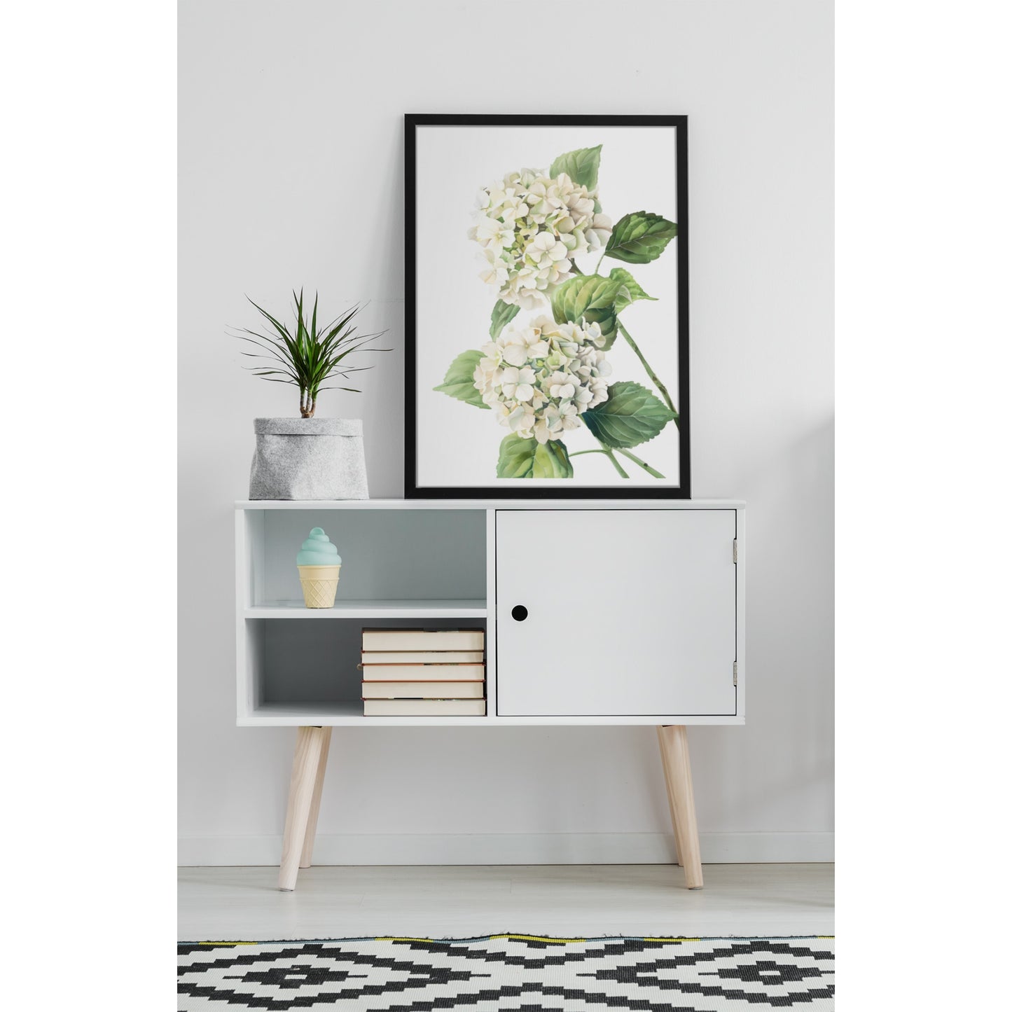 Tablou canvas "White flower 8" - 40x60 cm