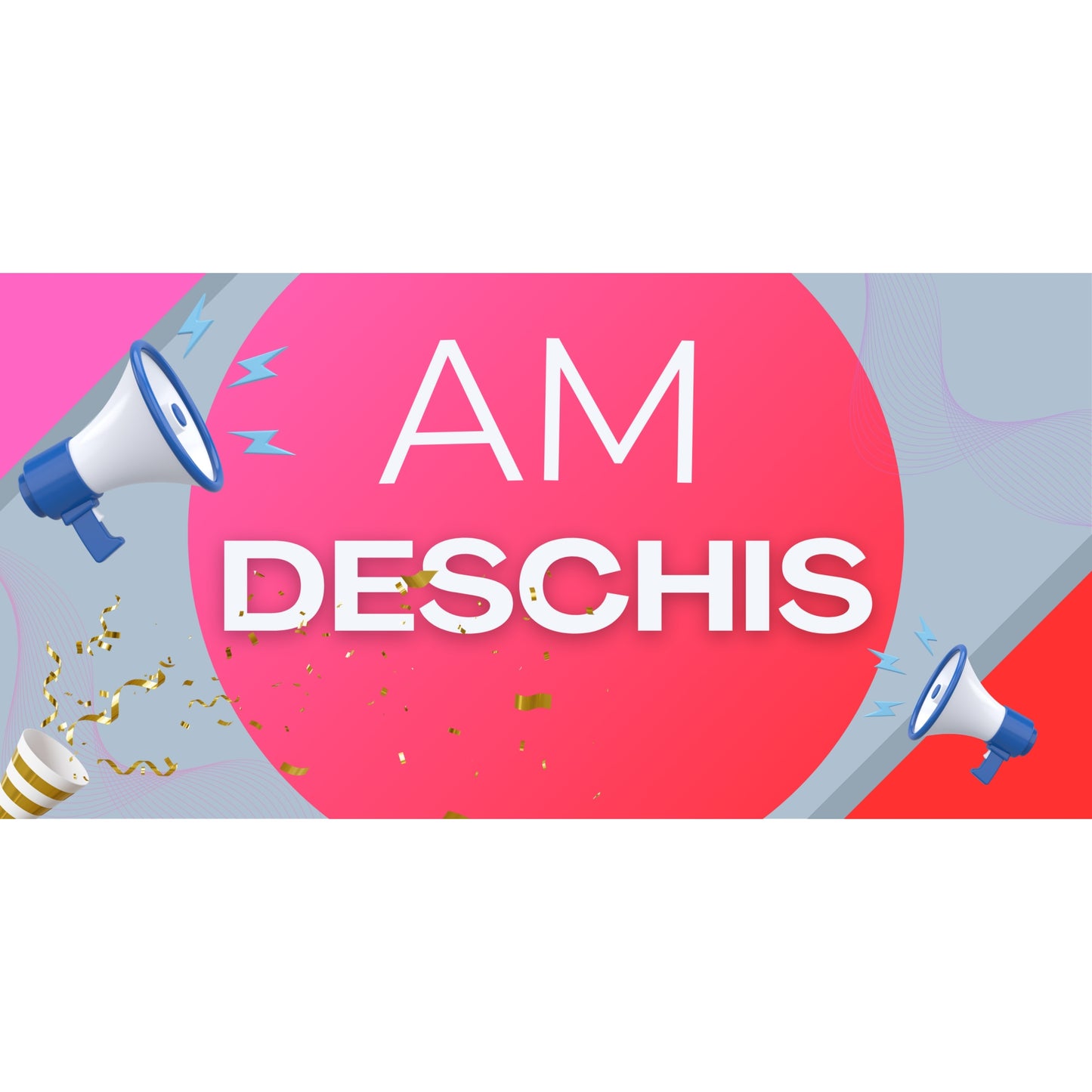 Banner Publicitar "AM DESCHIS" — 150×75cm