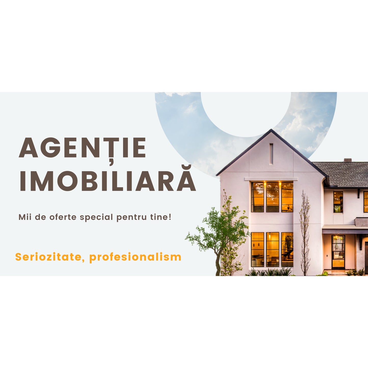 Banner Publicitar "Agentie Imobiliara - Casa de vis" — 150×75cm