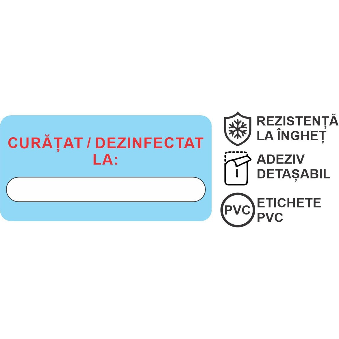 Set 500 Etichete HACCP "pentru control igiena si curatenie HACCP" — (removable)