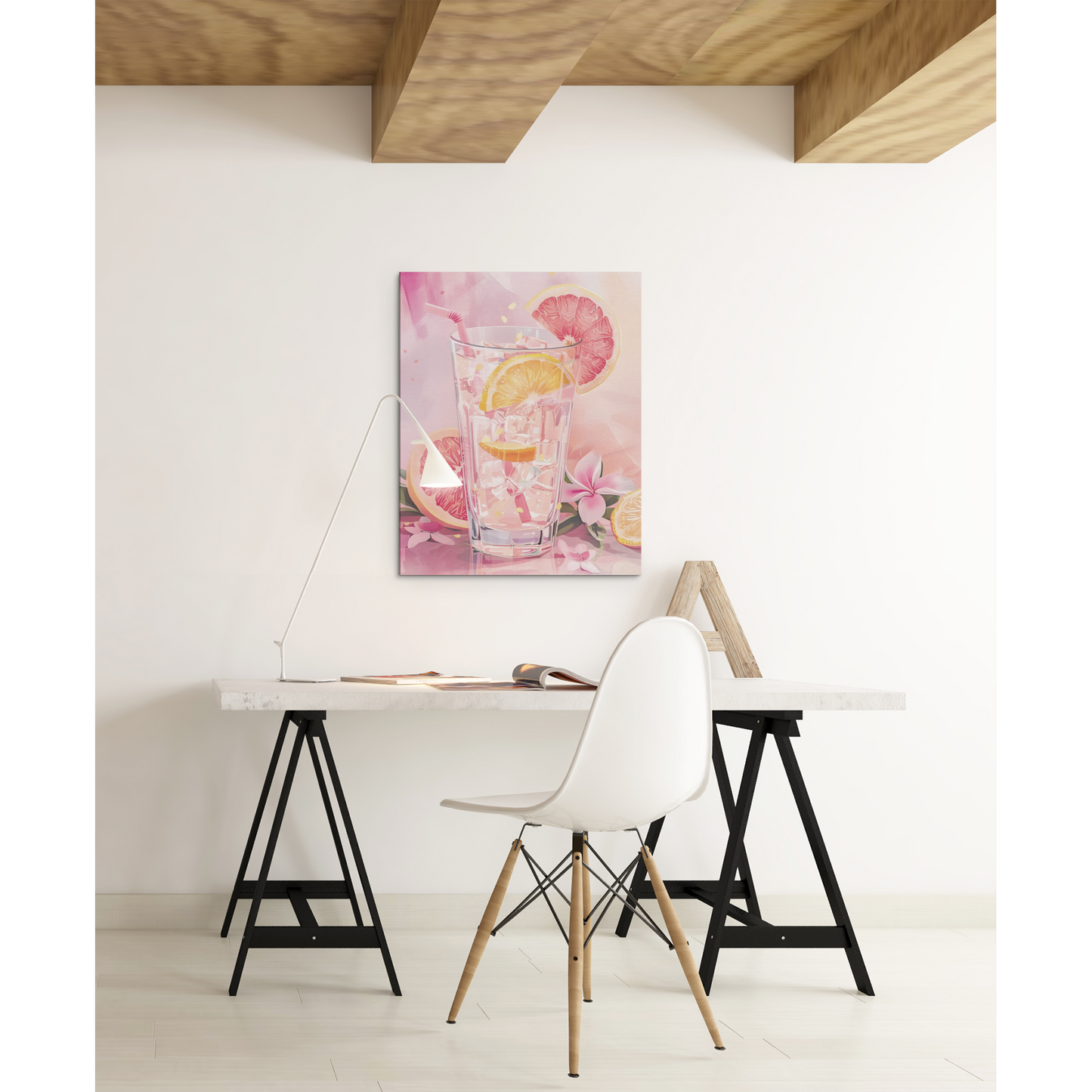 Tablou canvas "Pink Drink" - 40x60 cm