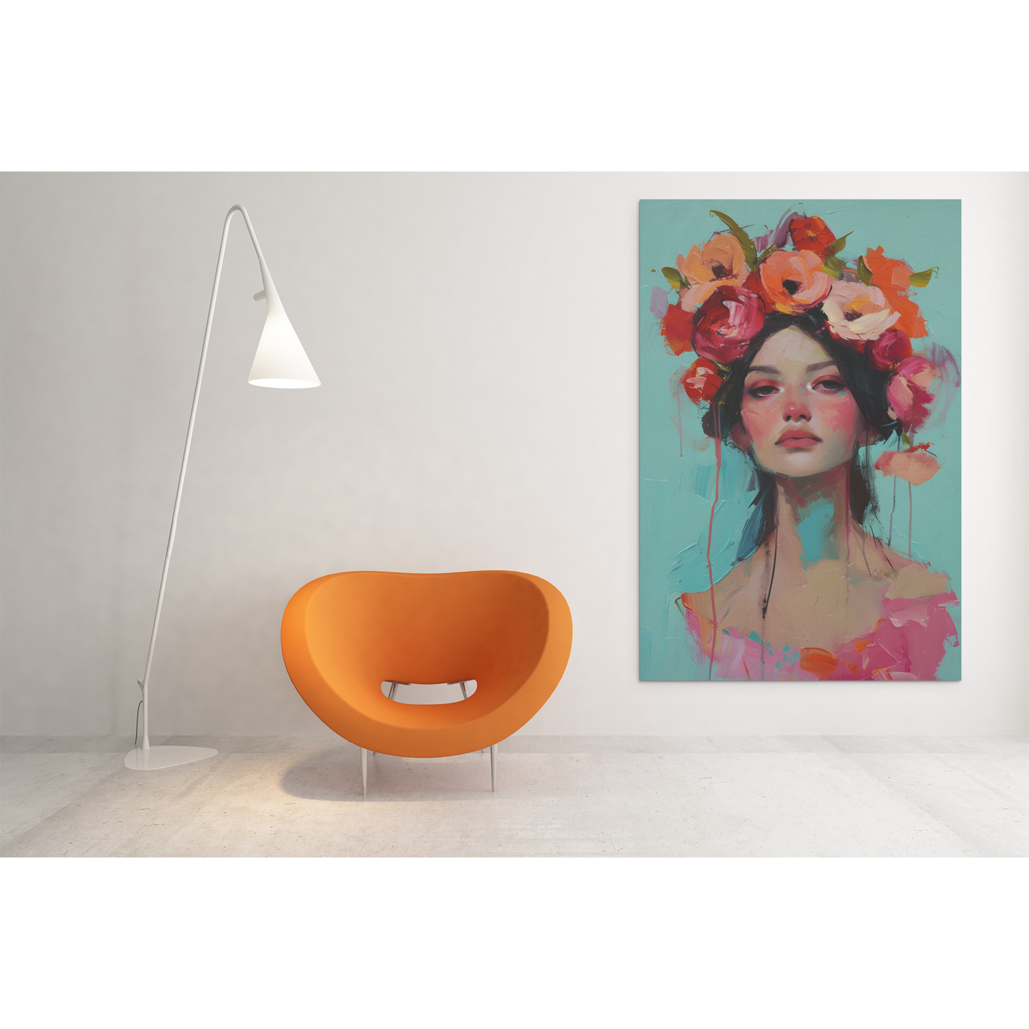 Tablou canvas "Flower Girl" - 40x60 cm
