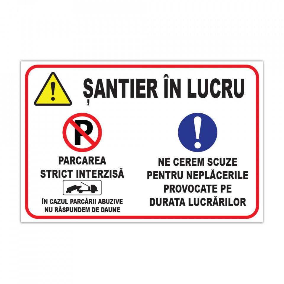 Banner Publicitar "Parcarea interzisa" — 150×100cm