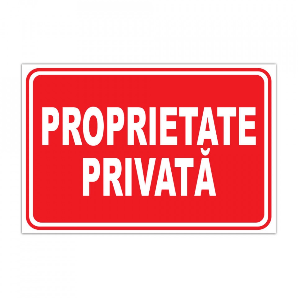 Panou Indicator PVC 4mm "Proprietate privata"