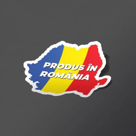 Etichete "Produs in Romania - Harta" — 20×20cm