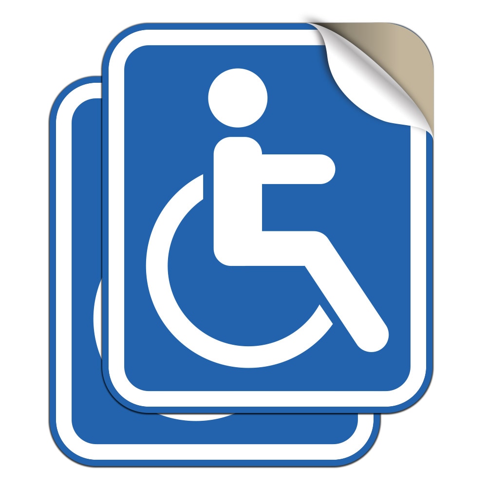 Set 2 Etichete "Persoana cu handicap" — 8×10cm