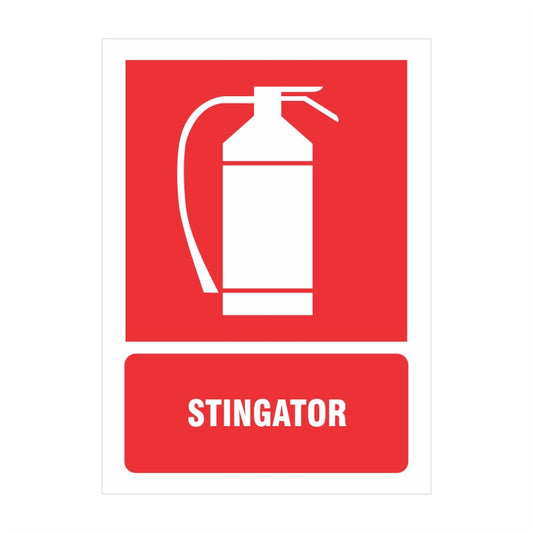 Set 2 Etichete "Indicator Stingator" — 20×30cm