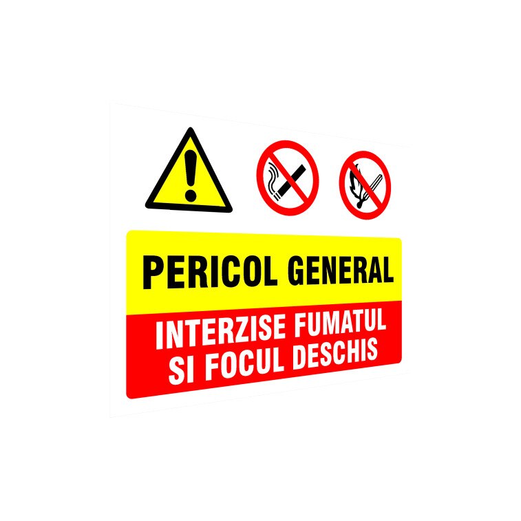 Etichete "interzis fumatul si focul deschis" — 30×20cm