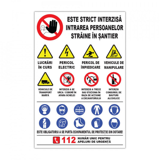 Banner Publicitar Premium "Reguli generale Santier in lucru"