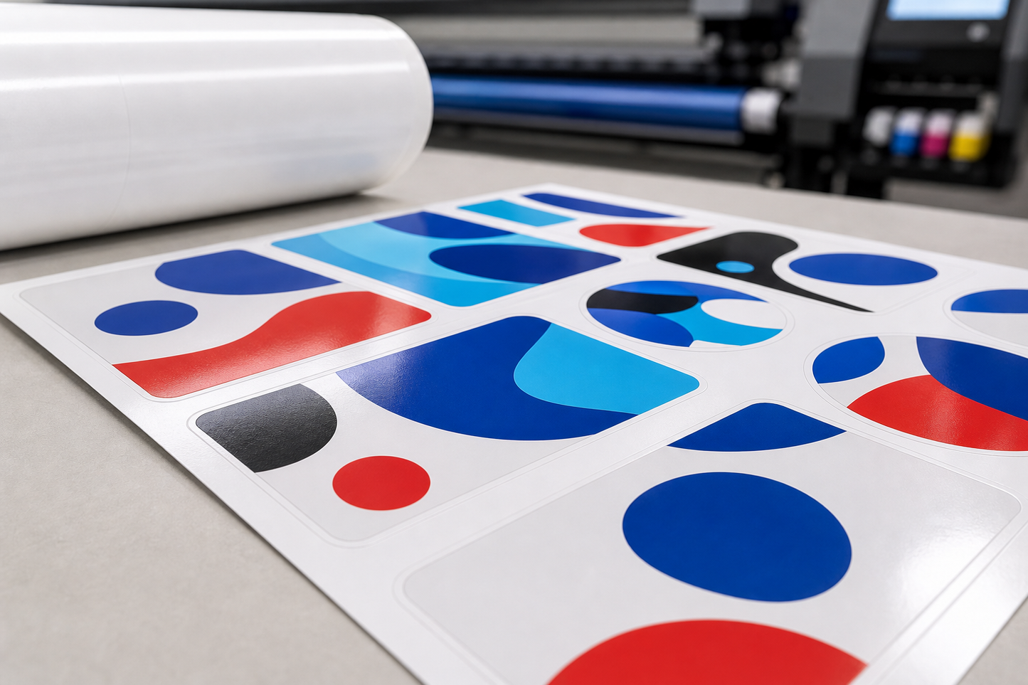 Etichete PVC pe coli cu print ecosolvent