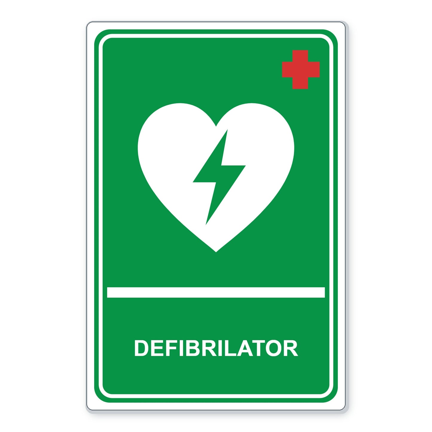 Indicator Defibrilator AED, placa PVC rigid 4 mm, 20 x 30 cm – imaginea 1