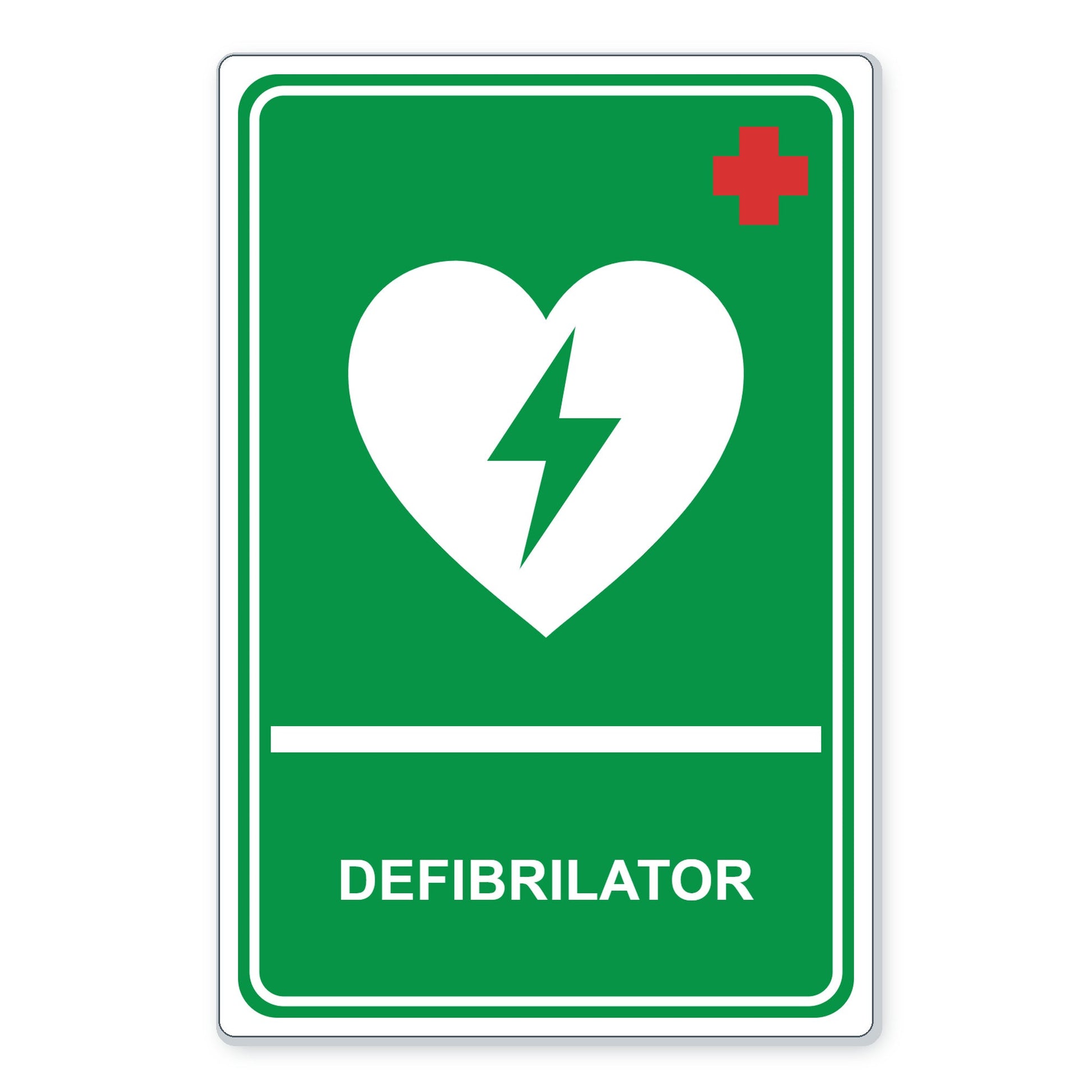 Indicator Defibrilator AED, placa PVC rigid 4 mm, 20 x 30 cm – imaginea 1