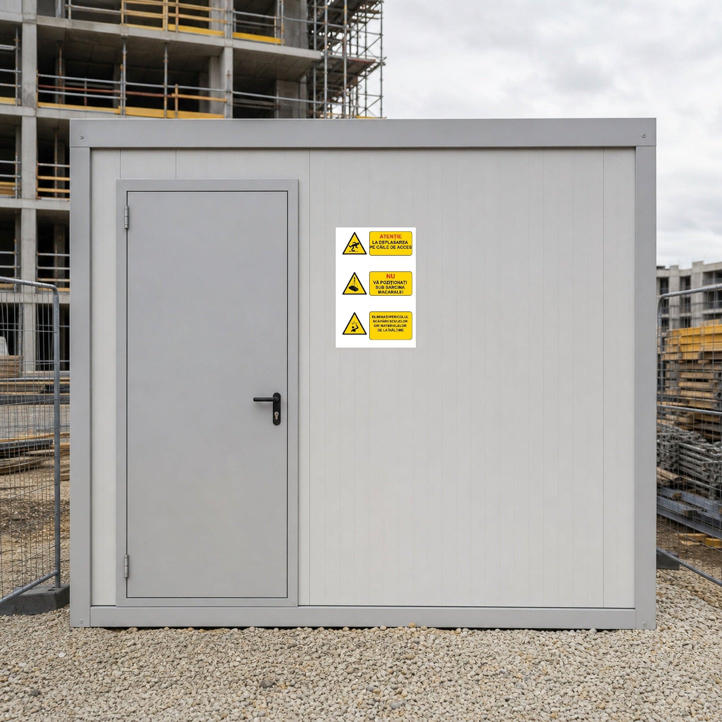 Indicator Reguli de bază pe șantier, placă PVC rigid 4 mm - placa 40x60 02 mockup santier