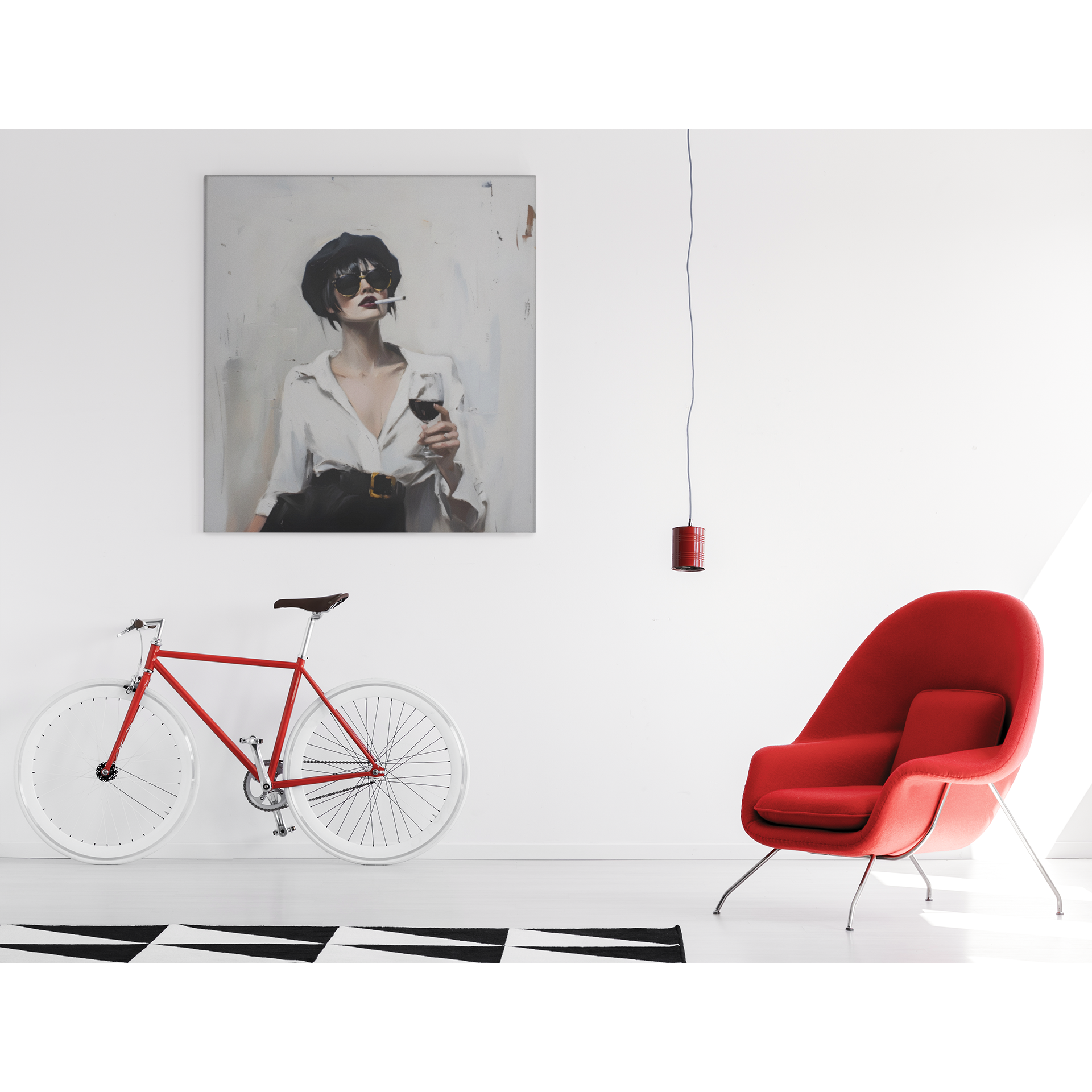 Tablou canvas "Cool Lady" - 40x60 cm