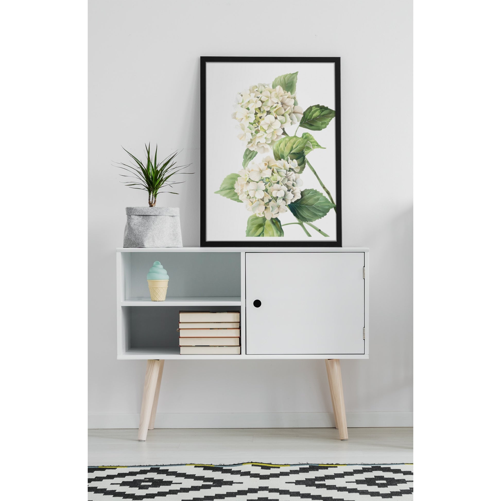 Tablou canvas "White flower 8" - 40x60 cm