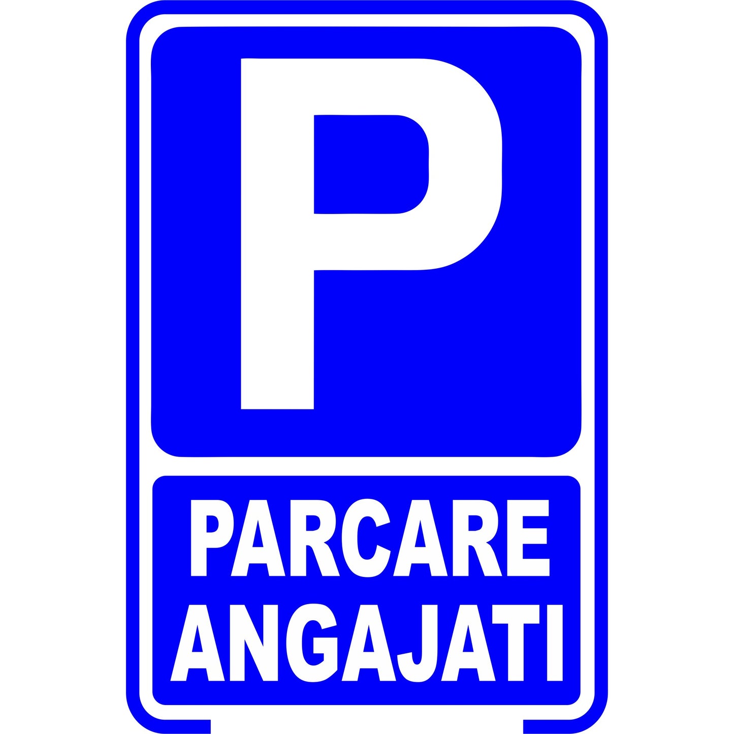 Panou Indicator PVC 4mm "Parcare Angajati"