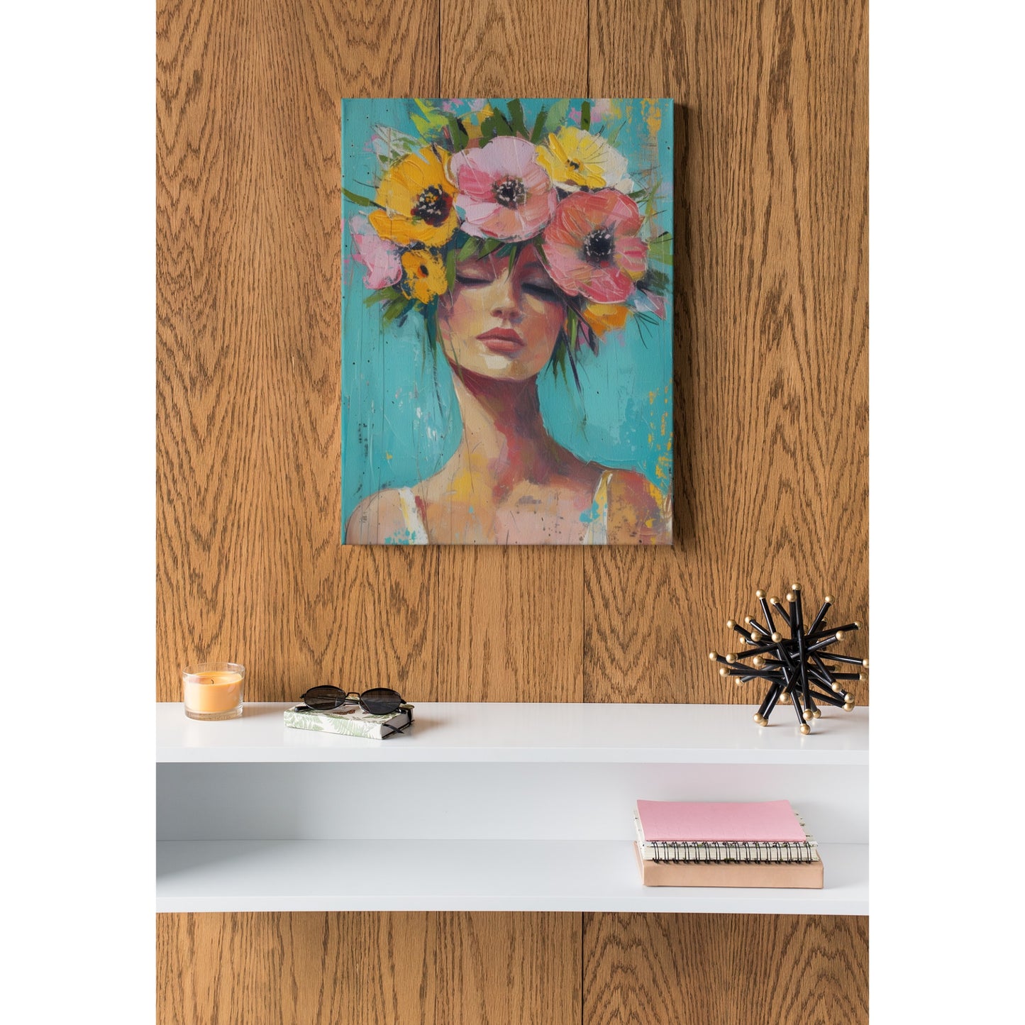 Tablou canvas "Flower Girl" - 40x60 cm