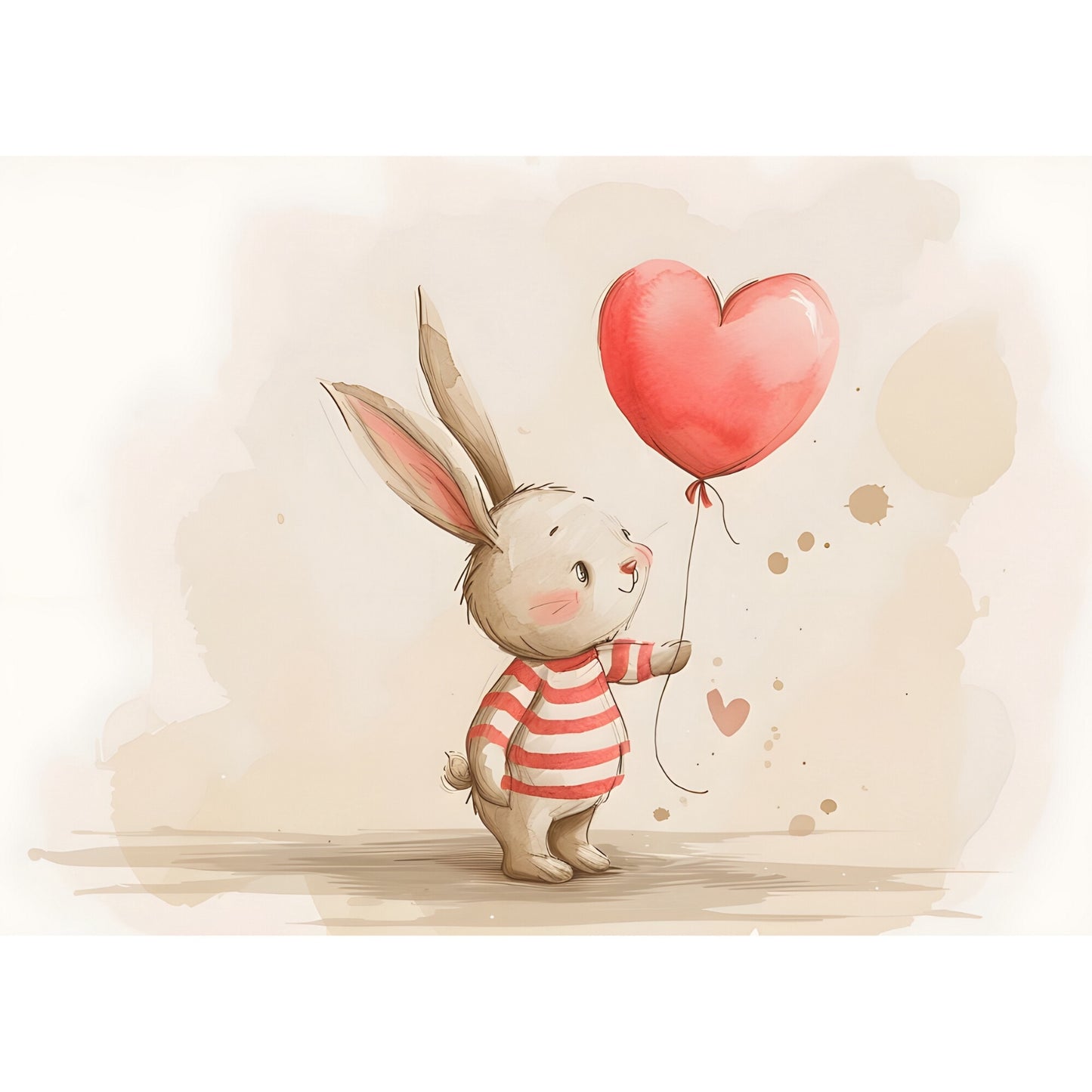 Tablou canvas "Baloon bunny" - 60x40 cm