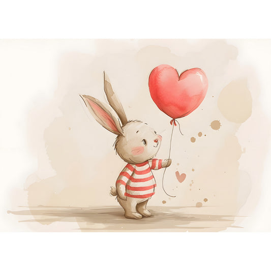 Tablou canvas "Baloon bunny" - 60x40 cm