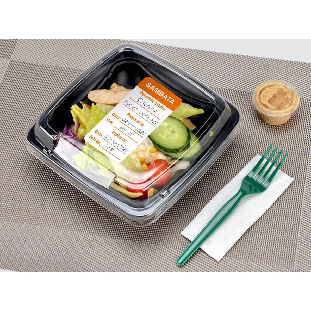 Set 500 Etichete HACCP "SAMBATA" — 3×6cm (removable)