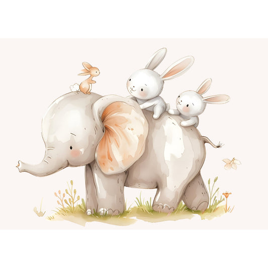 Tablou canvas "Two bunnies" - 60x40 cm