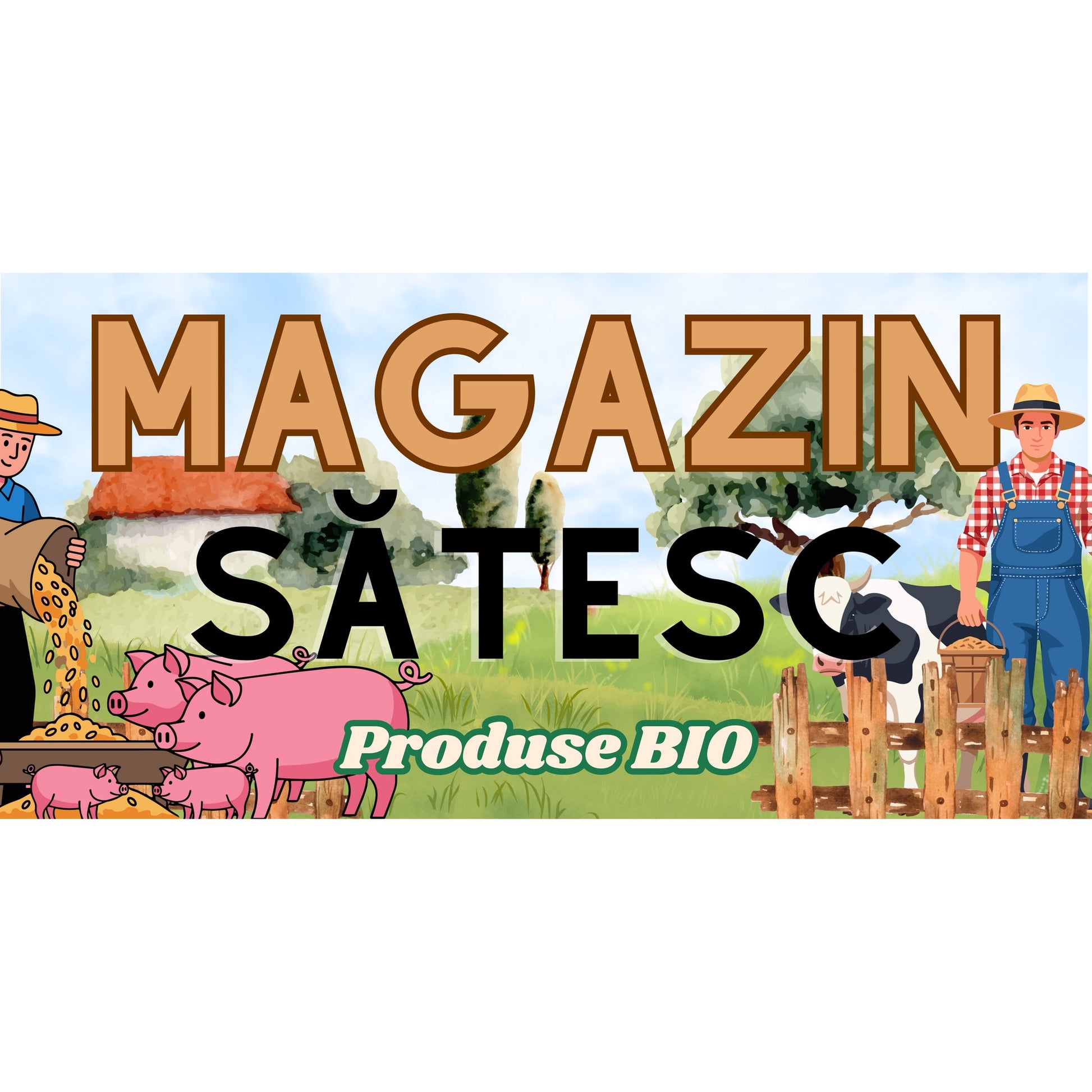 Banner Publicitar "MAGAZIN SATESC" — 150×75cm