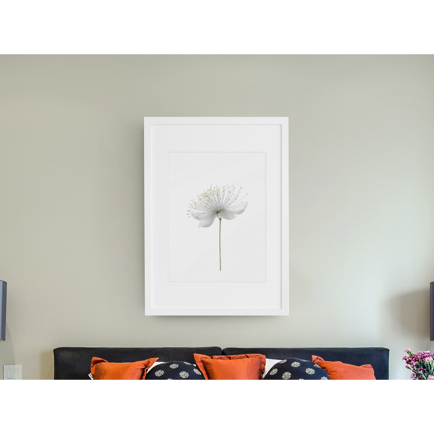 Tablou canvas "White Flower 5" - 60x80 cm