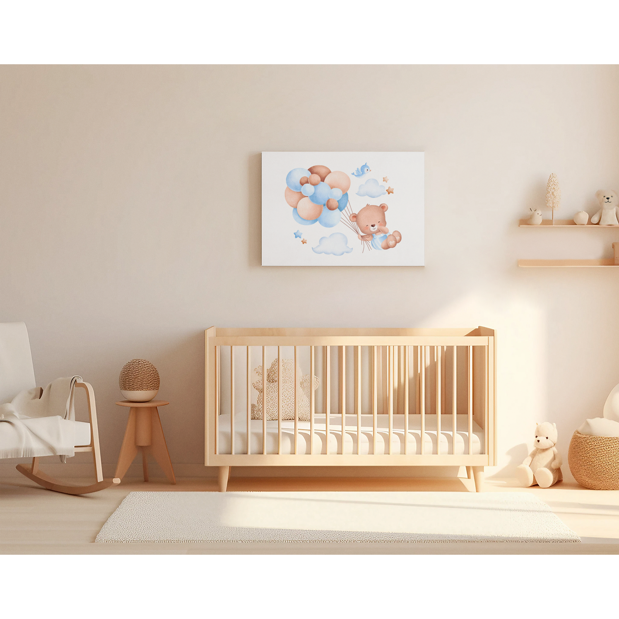 Tablou canvas "Balloon Teddy" - 60x40 cm