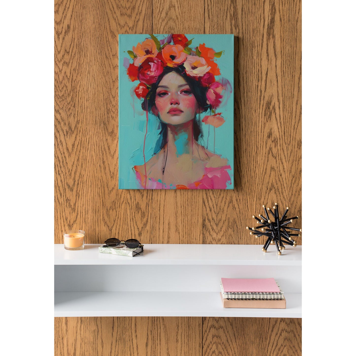 Tablou canvas "Flower Girl" - 40x60 cm