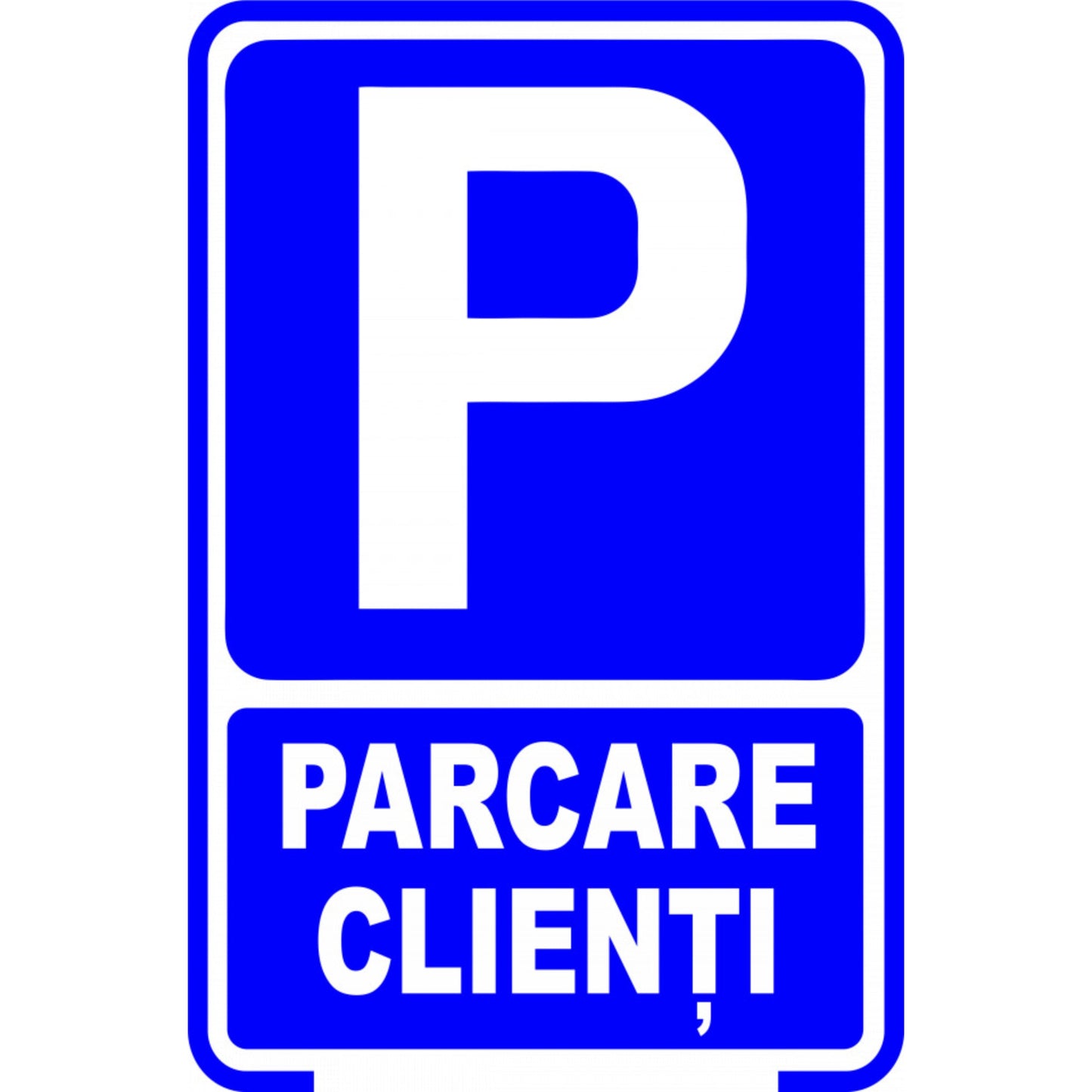 Panou Indicator PVC 4mm "Parcare Clienti"
