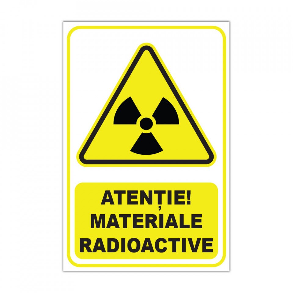 Etichete "Materiale radioactive" — 20×30cm