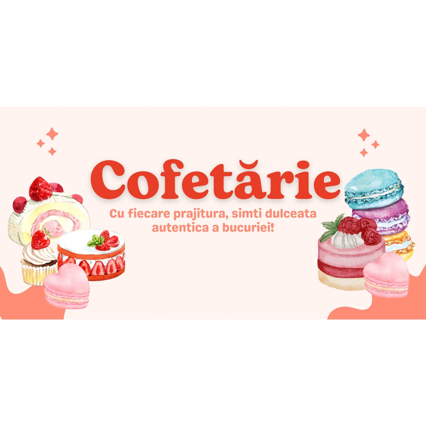 Banner Publicitar "Cofetarie" — 150×75cm