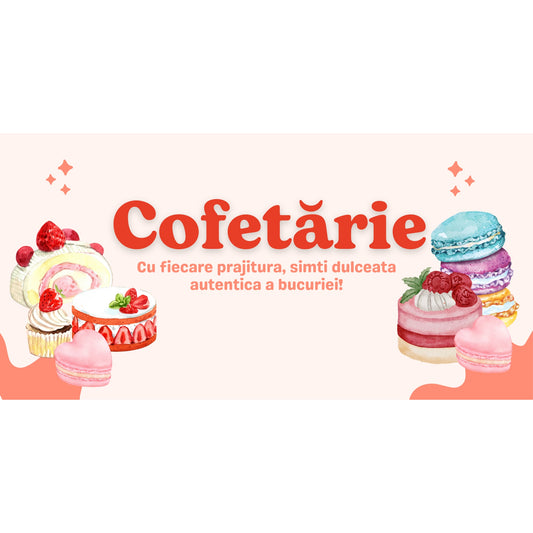 Banner Publicitar "Cofetarie" — 150×75cm