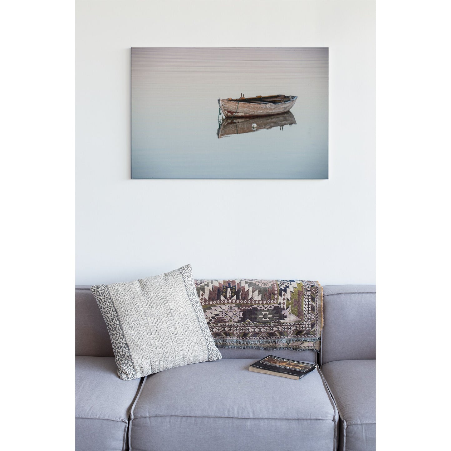 Tablou canvas "PPF Boats Reflective Lake" - 60x40 cm