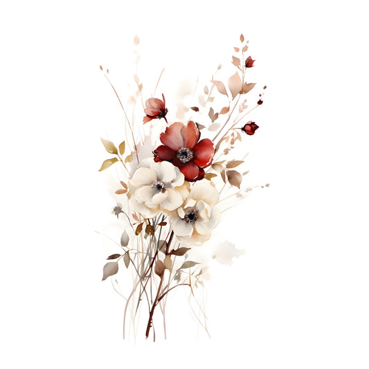 Tablou canvas "Red Flower 14" - 90x120 cm
