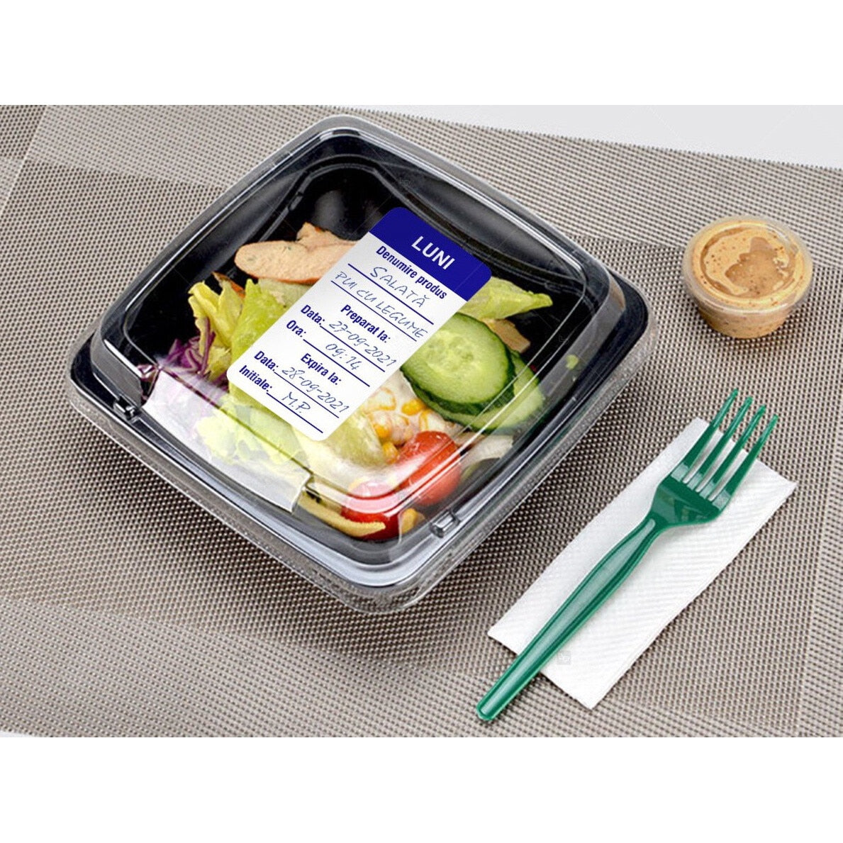 Set 500 Etichete HACCP "LUNI" — 3×6cm (removable)