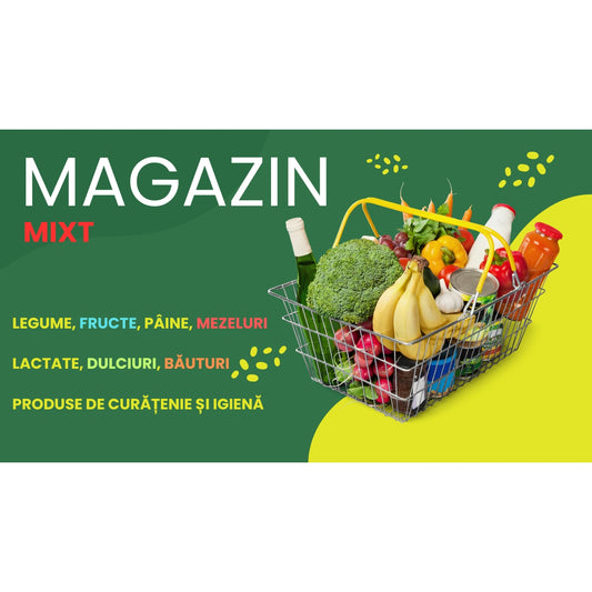 Banner Publicitar "MAGAZIN MIXT" — 150×75cm