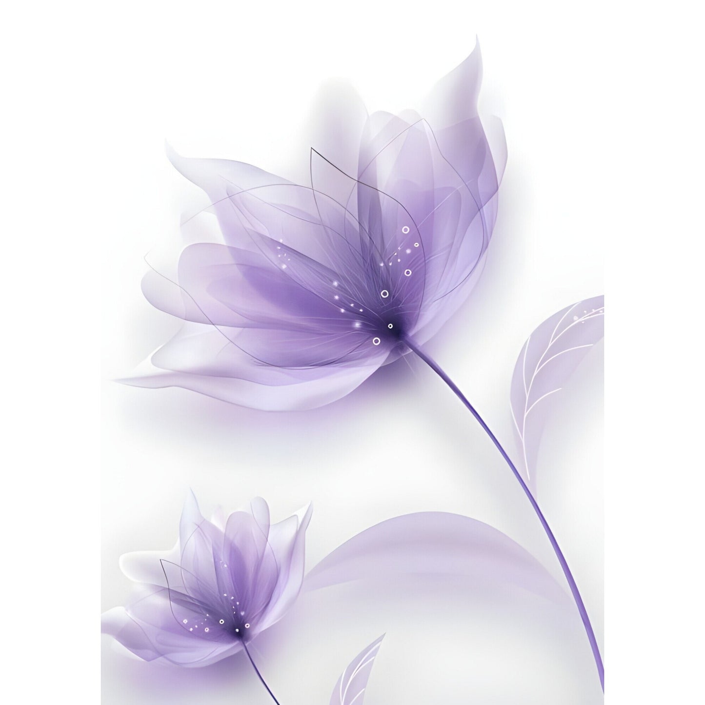 Tablou canvas "Purple Flower 15" - 60x80 cm