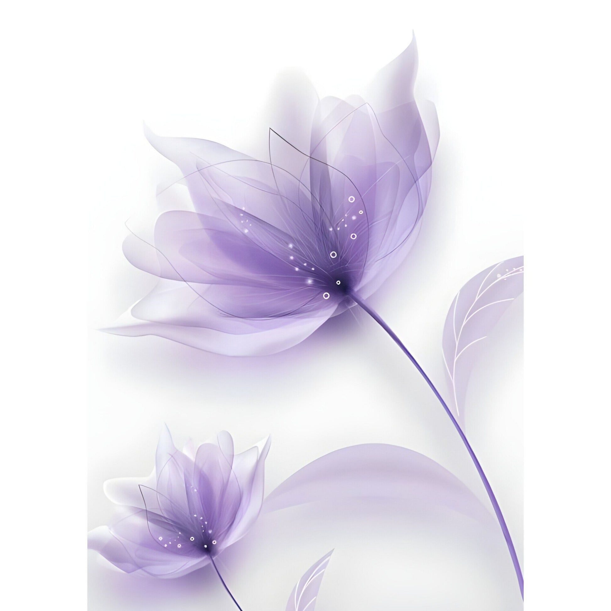 Tablou canvas "Purple Flower 15" - 60x80 cm
