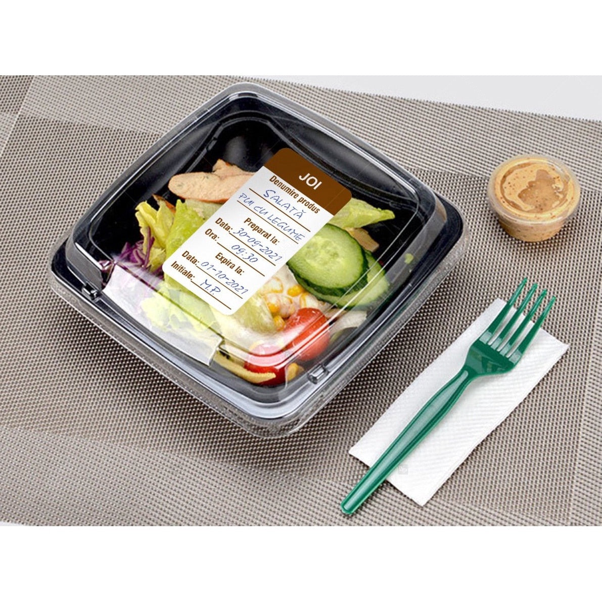 Set 500 Etichete HACCP "JOI" — 3×6cm (removable)