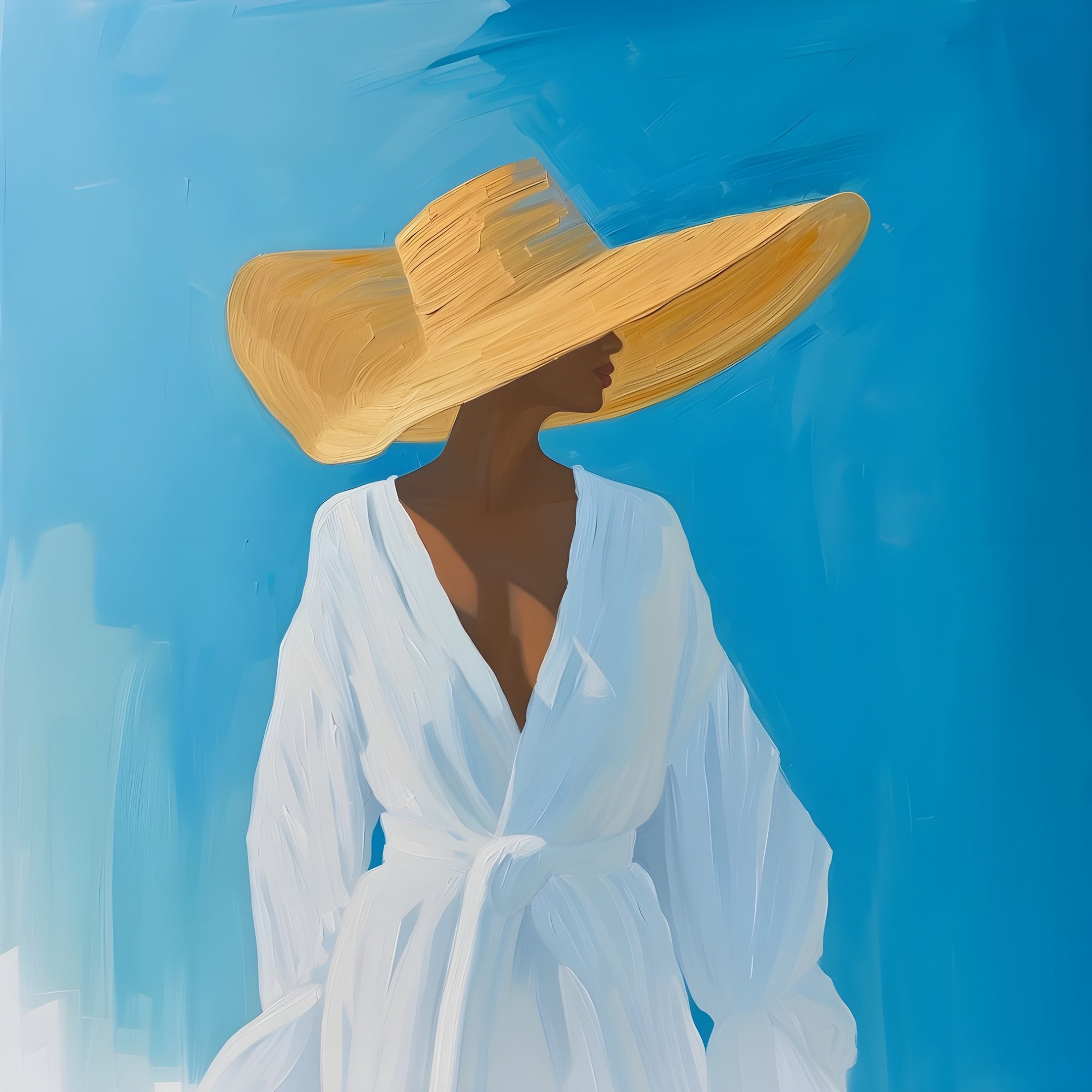 Tablou canvas "White Lady" - 40x60 cm