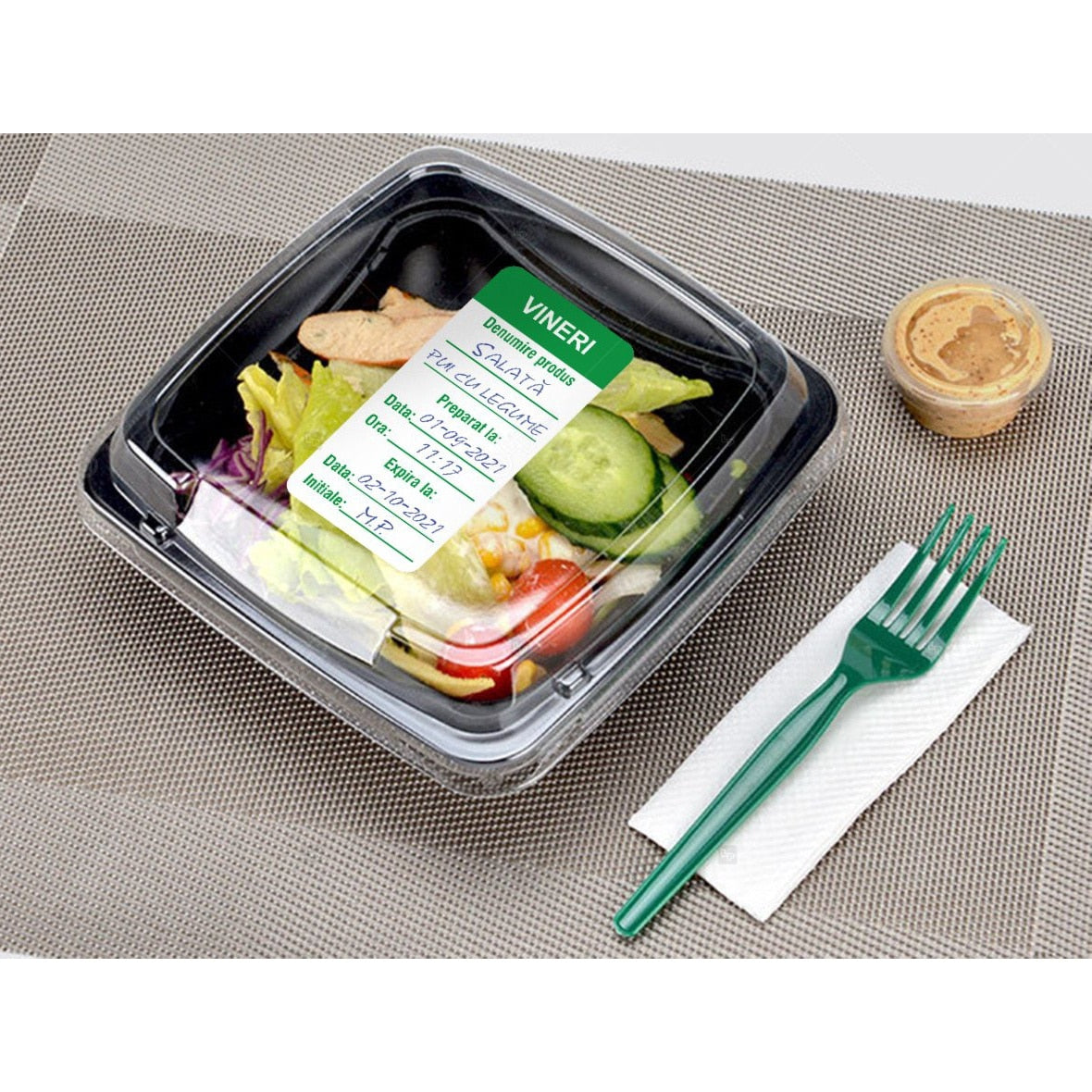 Set 500 Etichete HACCP "VINERI" — 3×6cm (removable)