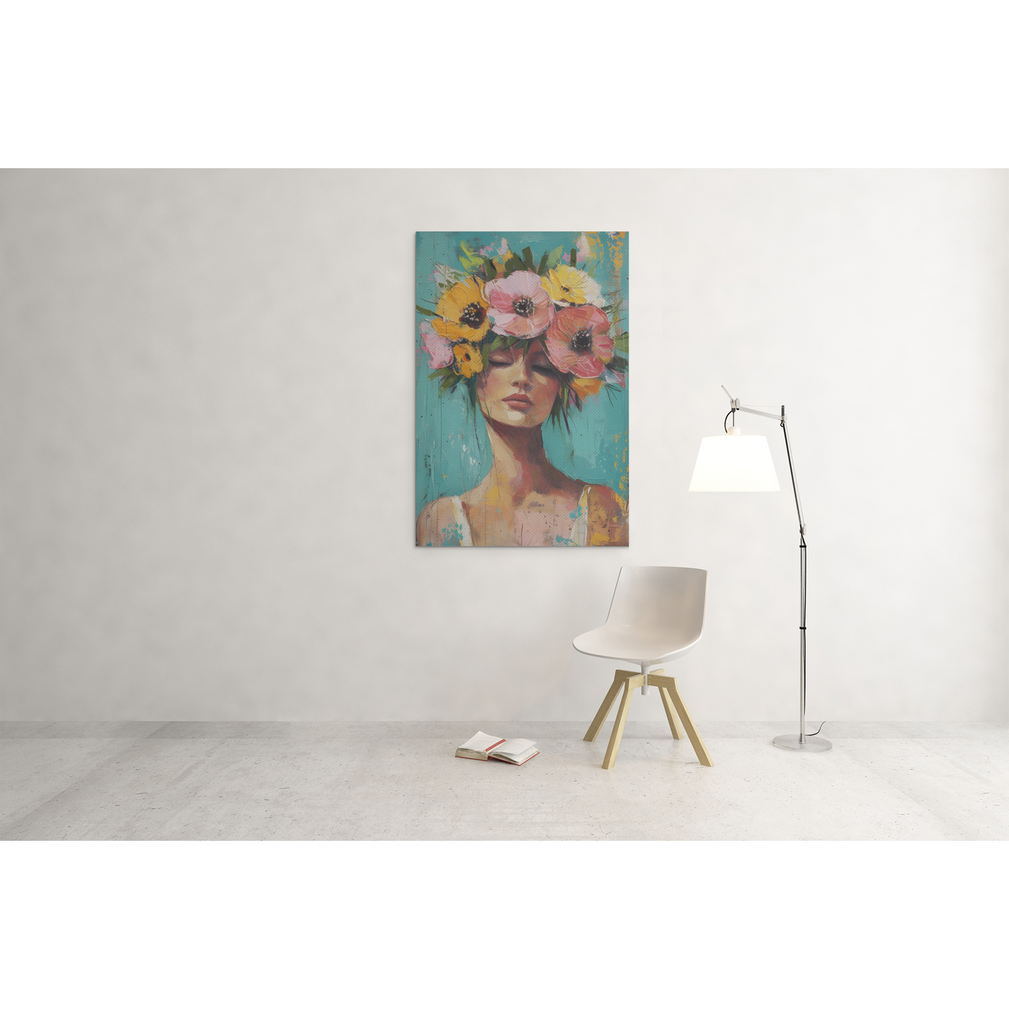 Tablou canvas "Flower Girl" - 40x60 cm
