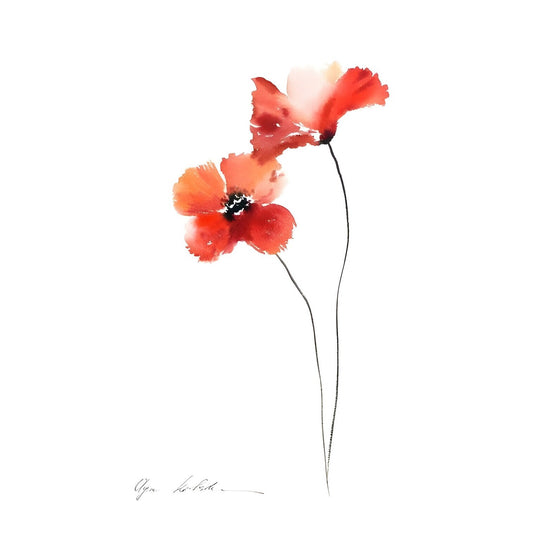 Tablou canvas "REDFLOWER 8" - 60x80 cm