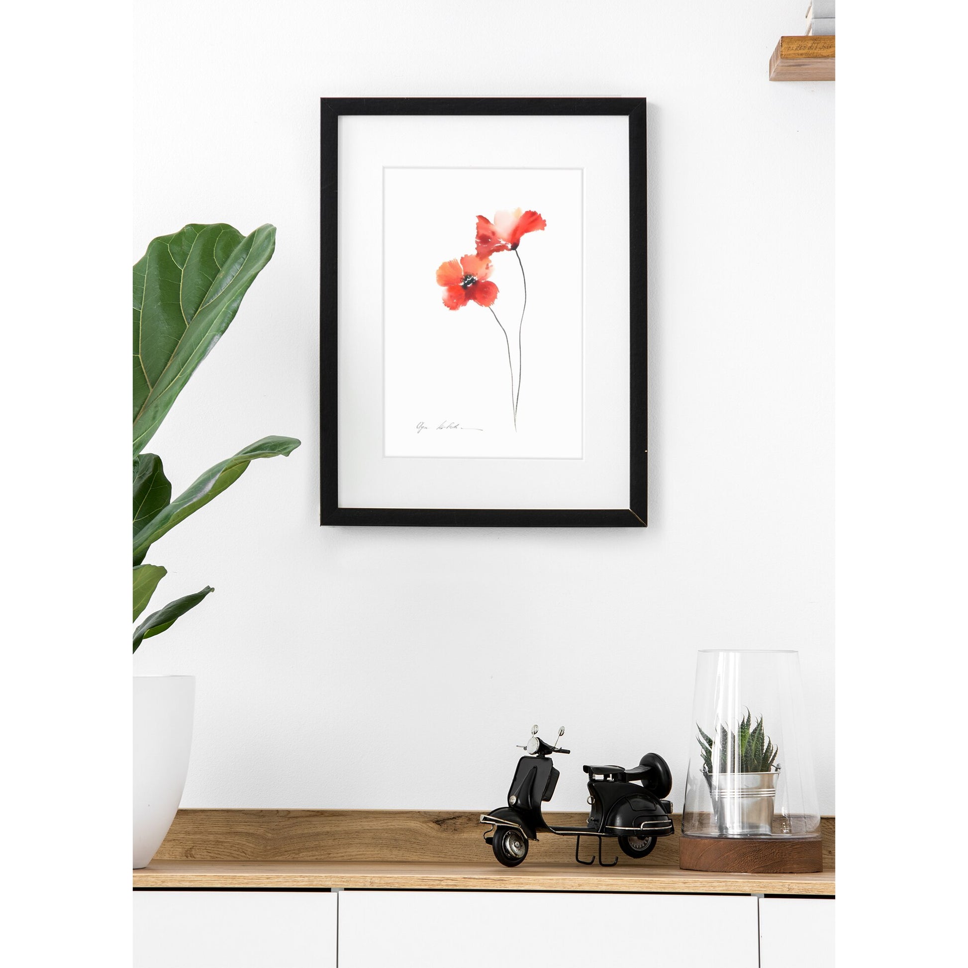 Tablou canvas "REDFLOWER 8" - 40x60 cm