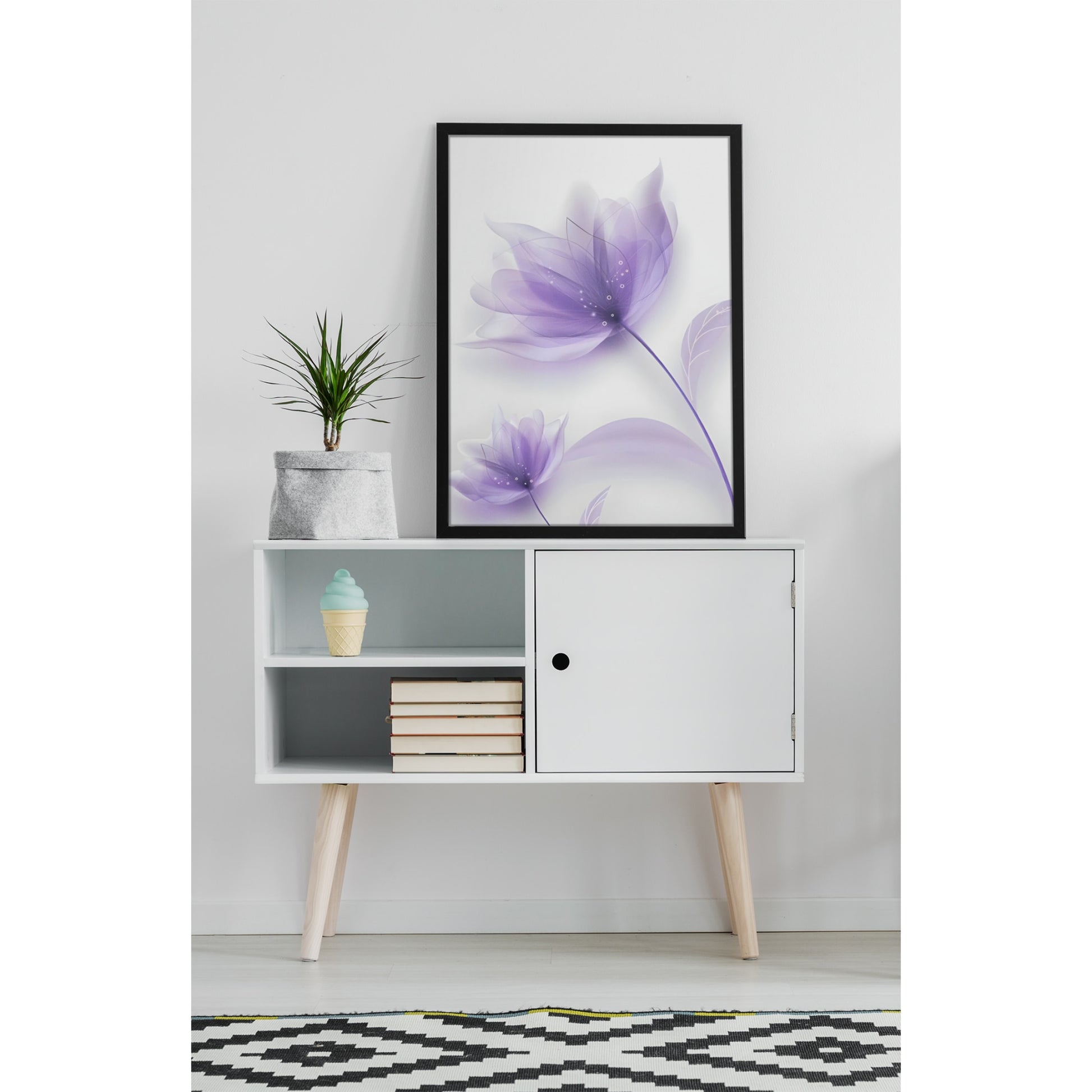 Tablou canvas "Purple Flower 15" - 40x60 cm