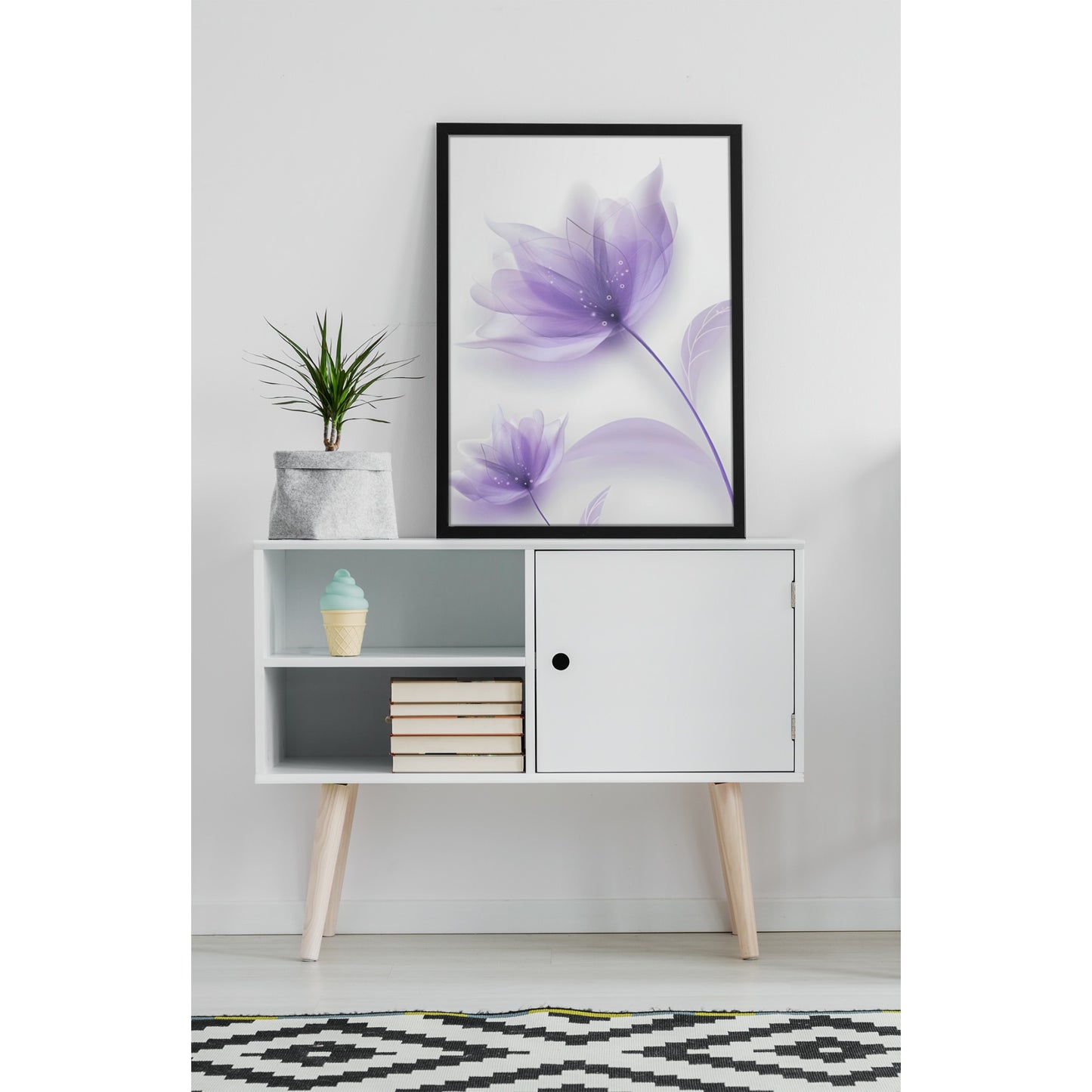 Tablou canvas "Purple Flower 15" - 60x80 cm